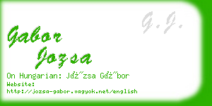gabor jozsa business card
